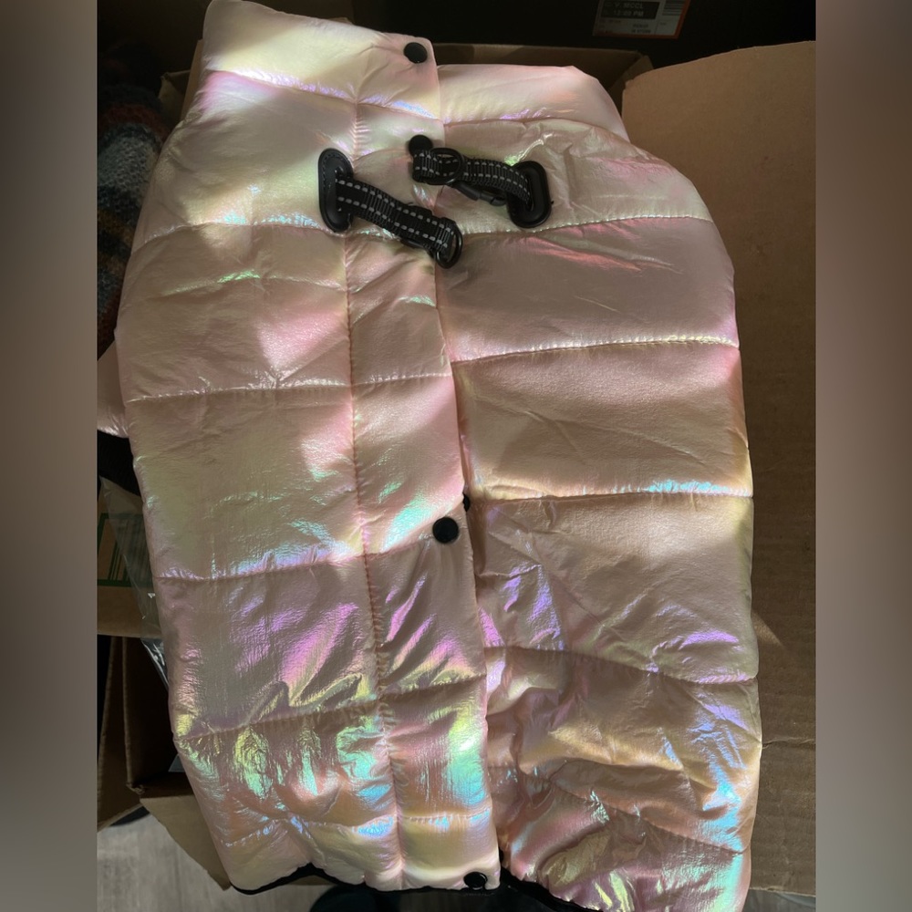 Cute pink fur baby coat